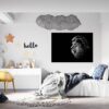 Lion Wall Art - Self Adhesive Wall Sticker, Animal Wall Decal, Bedroom Wall Sticker, Removable Vinyl, Wall Decoration