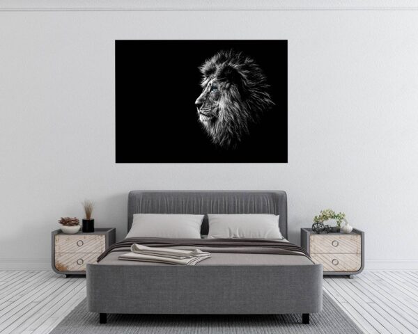 Lion Wall Art - Self Adhesive Wall Sticker, Animal Wall Decal, Bedroom Wall Sticker, Removable Vinyl, Wall Decoration