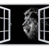 Lion Wall Art - Self Adhesive Wall Sticker, Animal Wall Decal, Bedroom Wall Sticker, Removable Vinyl, Wall Decoration