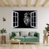 Lion Wall Art - Self Adhesive Wall Sticker, Animal Wall Decal, Bedroom Wall Sticker, Removable Vinyl, Wall Decoration