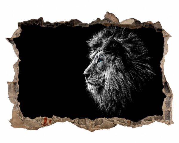 Lion Wall Art - Self Adhesive Wall Sticker, Animal Wall Decal, Bedroom Wall Sticker, Removable Vinyl, Wall Decoration