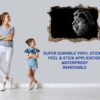 Lion Wall Art - Self Adhesive Wall Sticker, Animal Wall Decal, Bedroom Wall Sticker, Removable Vinyl, Wall Decoration