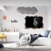 Lion Wall Art - Self Adhesive Wall Sticker, Animal Wall Decal, Bedroom Wall Sticker, Removable Vinyl, Wall Decoration