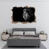 Lion Wall Art - Self Adhesive Wall Sticker, Animal Wall Decal, Bedroom Wall Sticker, Removable Vinyl, Wall Decoration