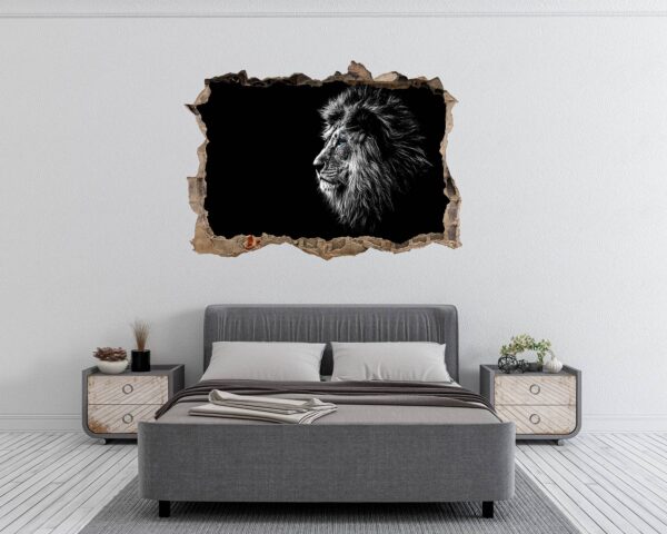 Lion Wall Art - Self Adhesive Wall Sticker, Animal Wall Decal, Bedroom Wall Sticker, Removable Vinyl, Wall Decoration