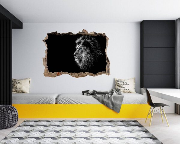 Lion Wall Art - Self Adhesive Wall Sticker, Animal Wall Decal, Bedroom Wall Sticker, Removable Vinyl, Wall Decoration