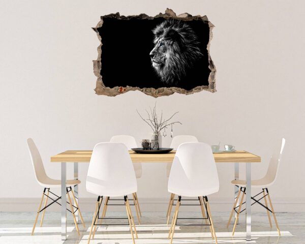 Lion Wall Art - Self Adhesive Wall Sticker, Animal Wall Decal, Bedroom Wall Sticker, Removable Vinyl, Wall Decoration