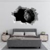 Lion Wall Art - Self Adhesive Wall Sticker, Animal Wall Decal, Bedroom Wall Sticker, Removable Vinyl, Wall Decoration