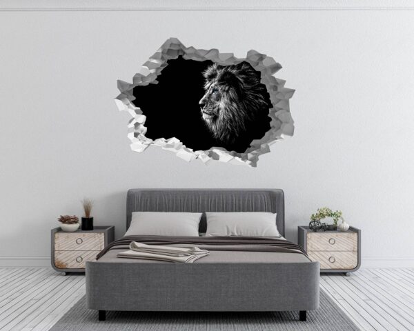 Lion Wall Art - Self Adhesive Wall Sticker, Animal Wall Decal, Bedroom Wall Sticker, Removable Vinyl, Wall Decoration