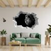 Lion Wall Art - Self Adhesive Wall Sticker, Animal Wall Decal, Bedroom Wall Sticker, Removable Vinyl, Wall Decoration