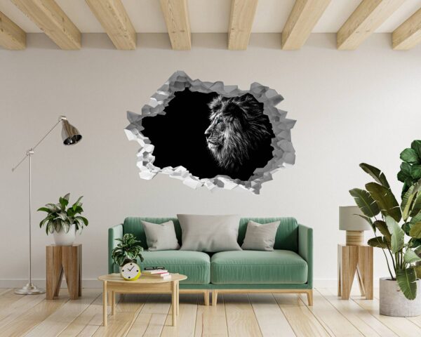 Lion Wall Art - Self Adhesive Wall Sticker, Animal Wall Decal, Bedroom Wall Sticker, Removable Vinyl, Wall Decoration