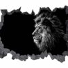 Lion Wall Art - Self Adhesive Wall Sticker, Animal Wall Decal, Bedroom Wall Sticker, Removable Vinyl, Wall Decoration