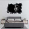 Lion Wall Art - Self Adhesive Wall Sticker, Animal Wall Decal, Bedroom Wall Sticker, Removable Vinyl, Wall Decoration