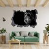 Lion Wall Art - Self Adhesive Wall Sticker, Animal Wall Decal, Bedroom Wall Sticker, Removable Vinyl, Wall Decoration