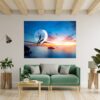 Dolphin Wall Decal - Self Adhesive Wall Sticker, Animal Wall Decal, Bedroom Wall Sticker, Removable Vinyl, Wall Decoration