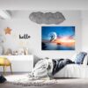 Dolphin Wall Decal - Self Adhesive Wall Sticker, Animal Wall Decal, Bedroom Wall Sticker, Removable Vinyl, Wall Decoration