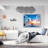 Dolphin Wall Decal - Self Adhesive Wall Sticker, Animal Wall Decal, Bedroom Wall Sticker, Removable Vinyl, Wall Decoration