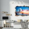 Dolphin Wall Decal - Self Adhesive Wall Sticker, Animal Wall Decal, Bedroom Wall Sticker, Removable Vinyl, Wall Decoration