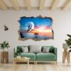 Dolphin Wall Decal - Self Adhesive Wall Sticker, Animal Wall Decal, Bedroom Wall Sticker, Removable Vinyl, Wall Decoration