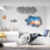 Dolphin Wall Decal - Self Adhesive Wall Sticker, Animal Wall Decal, Bedroom Wall Sticker, Removable Vinyl, Wall Decoration