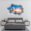 Dolphin Wall Decal - Self Adhesive Wall Sticker, Animal Wall Decal, Bedroom Wall Sticker, Removable Vinyl, Wall Decoration