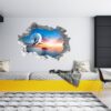 Dolphin Wall Decal - Self Adhesive Wall Sticker, Animal Wall Decal, Bedroom Wall Sticker, Removable Vinyl, Wall Decoration