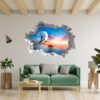 Dolphin Wall Decal - Self Adhesive Wall Sticker, Animal Wall Decal, Bedroom Wall Sticker, Removable Vinyl, Wall Decoration