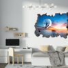 Dolphin Wall Decal - Self Adhesive Wall Sticker, Animal Wall Decal, Bedroom Wall Sticker, Removable Vinyl, Wall Decoration