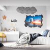 Dolphin Wall Decal - Self Adhesive Wall Sticker, Animal Wall Decal, Bedroom Wall Sticker, Removable Vinyl, Wall Decoration