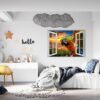 Parrot Wall Decal - Self Adhesive Wall Sticker, Animal Wall Decal, Bedroom Wall Sticker, Removable Vinyl, Wall Decoration