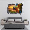 Parrot Wall Decal - Self Adhesive Wall Sticker, Animal Wall Decal, Bedroom Wall Sticker, Removable Vinyl, Wall Decoration