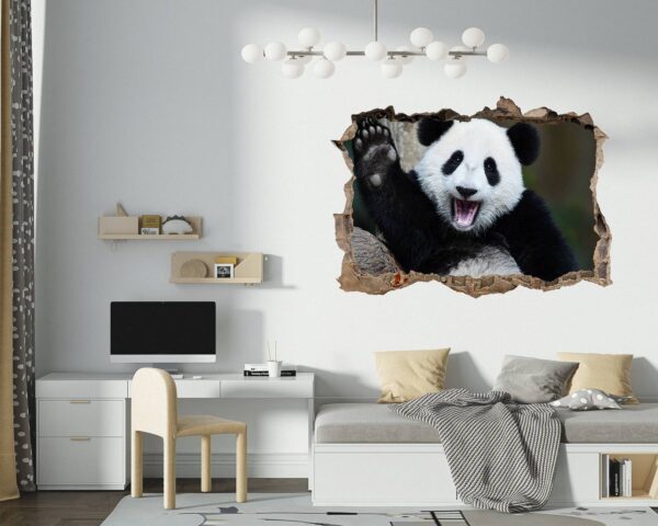 Panda Wall Sticker - Self Adhesive Wall Sticker, Animal Wall Decal, Bedroom Wall Sticker, Removable Vinyl, Wall Decoration