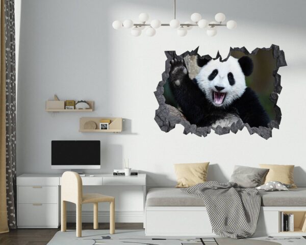 Panda Wall Sticker - Self Adhesive Wall Sticker, Animal Wall Decal, Bedroom Wall Sticker, Removable Vinyl, Wall Decoration