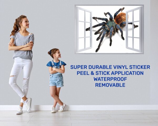 Spider Wall Sticker - Self Adhesive Wall Decal, Animal Wall Decal, Bedroom Wall Sticker, Removable Vinyl, Wall Decoration