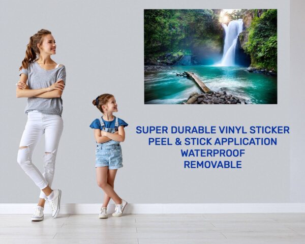 Waterfall Wall Decal - Peel and Stick Wall Decal, Landscape Wall Sticker, Vinyl Wall Decal, Wall Decor for Bedroom, Easy To apply, Wall Decor, Living Room Wall Sticker