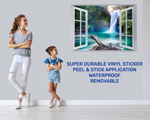 Waterfall Wall Decal - Peel and Stick Wall Decal, Landscape Wall Sticker, Vinyl Wall Decal, Wall Decor for Bedroom, Easy To apply, Wall Decor, Living Room Wall Sticker