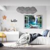 Waterfall Wall Decal - Peel and Stick Wall Decal, Landscape Wall Sticker, Vinyl Wall Decal, Wall Decor for Bedroom, Easy To apply, Wall Decor, Living Room Wall Sticker