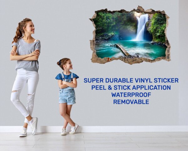 Waterfall Wall Decal - Peel and Stick Wall Decal, Landscape Wall Sticker, Vinyl Wall Decal, Wall Decor for Bedroom, Easy To apply, Wall Decor, Living Room Wall Sticker