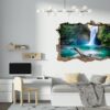 Waterfall Wall Decal - Peel and Stick Wall Decal, Landscape Wall Sticker, Vinyl Wall Decal, Wall Decor for Bedroom, Easy To apply, Wall Decor, Living Room Wall Sticker