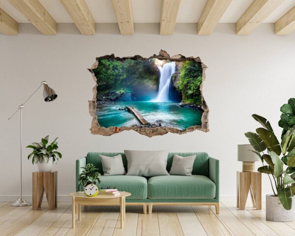 Waterfall Wall Decal - Peel and Stick Wall Decal, Landscape Wall Sticker, Vinyl Wall Decal, Wall Decor for Bedroom, Easy To apply, Wall Decor, Living Room Wall Sticker