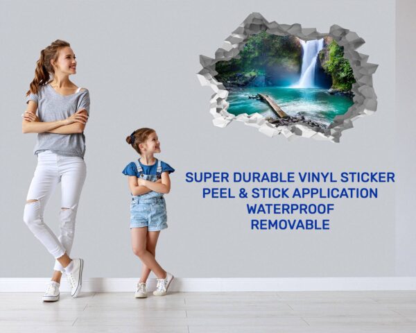 Waterfall Wall Decal - Peel and Stick Wall Decal, Landscape Wall Sticker, Vinyl Wall Decal, Wall Decor for Bedroom, Easy To apply, Wall Decor, Living Room Wall Sticker