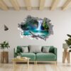 Waterfall Wall Decal - Peel and Stick Wall Decal, Landscape Wall Sticker, Vinyl Wall Decal, Wall Decor for Bedroom, Easy To apply, Wall Decor, Living Room Wall Sticker