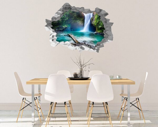 Waterfall Wall Decal - Peel and Stick Wall Decal, Landscape Wall Sticker, Vinyl Wall Decal, Wall Decor for Bedroom, Easy To apply, Wall Decor, Living Room Wall Sticker