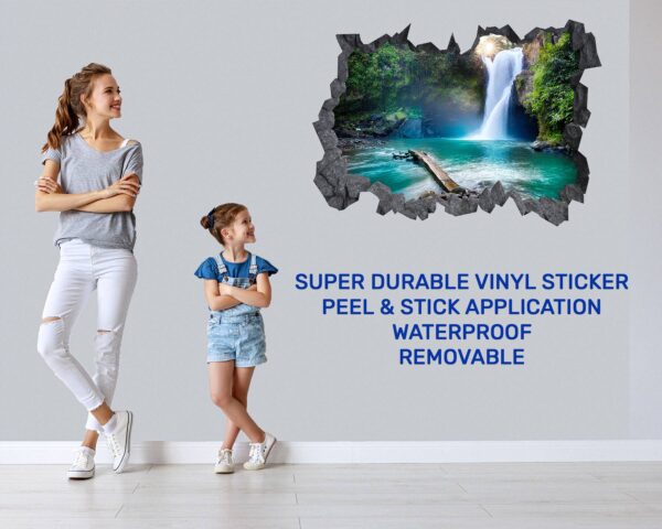 Waterfall Wall Decal - Peel and Stick Wall Decal, Landscape Wall Sticker, Vinyl Wall Decal, Wall Decor for Bedroom, Easy To apply, Wall Decor, Living Room Wall Sticker