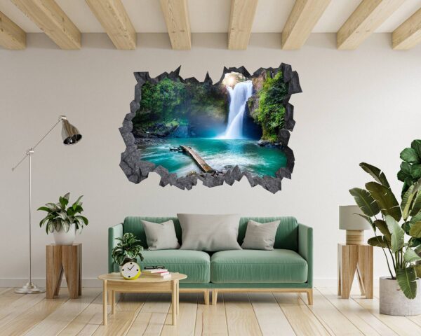 Waterfall Wall Decal - Peel and Stick Wall Decal, Landscape Wall Sticker, Vinyl Wall Decal, Wall Decor for Bedroom, Easy To apply, Wall Decor, Living Room Wall Sticker