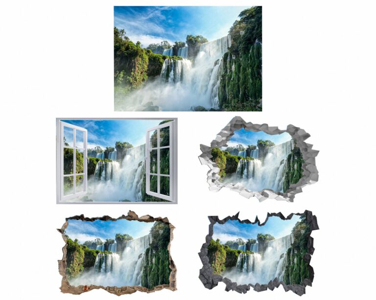 Waterfall Wall Sticker - Peel and Stick Wall Decal, Landscape Wall Sticker, Vinyl Wall Decal, Wall Decor for Bedroom, Easy To apply, Wall Decor, Living Room Wall Sticker