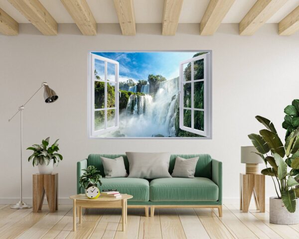 Waterfall Wall Sticker - Peel and Stick Wall Decal, Landscape Wall Sticker, Vinyl Wall Decal, Wall Decor for Bedroom, Easy To apply, Wall Decor, Living Room Wall Sticker