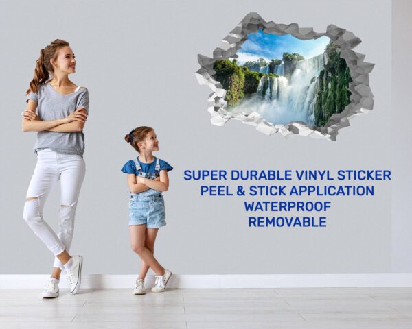 Waterfall Wall Sticker - Peel and Stick Wall Decal, Landscape Wall Sticker, Vinyl Wall Decal, Wall Decor for Bedroom, Easy To apply, Wall Decor, Living Room Wall Sticker