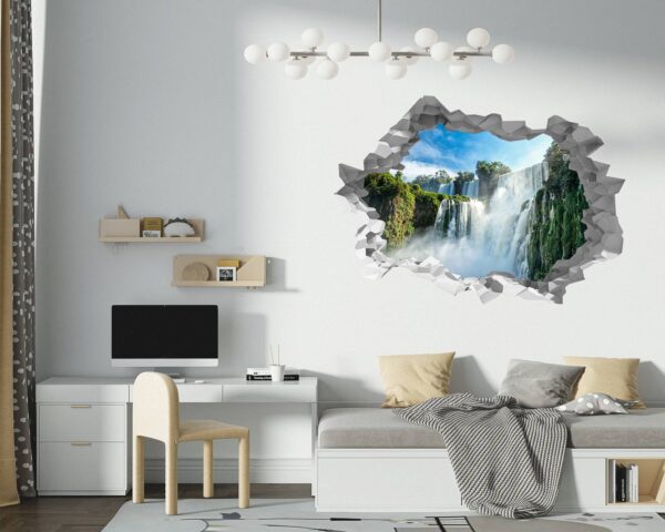 Waterfall Wall Sticker - Peel and Stick Wall Decal, Landscape Wall Sticker, Vinyl Wall Decal, Wall Decor for Bedroom, Easy To apply, Wall Decor, Living Room Wall Sticker