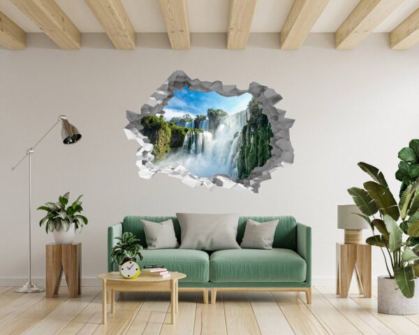 Waterfall Wall Sticker - Peel and Stick Wall Decal, Landscape Wall Sticker, Vinyl Wall Decal, Wall Decor for Bedroom, Easy To apply, Wall Decor, Living Room Wall Sticker